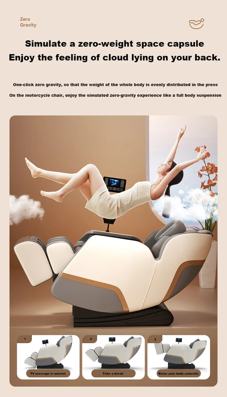 NingdeCrius 2022 Thai Massage 4D fully Automatic Full Body Massager Zero Gravity Folding Recliner 3d Zero Gravity Massage Chair